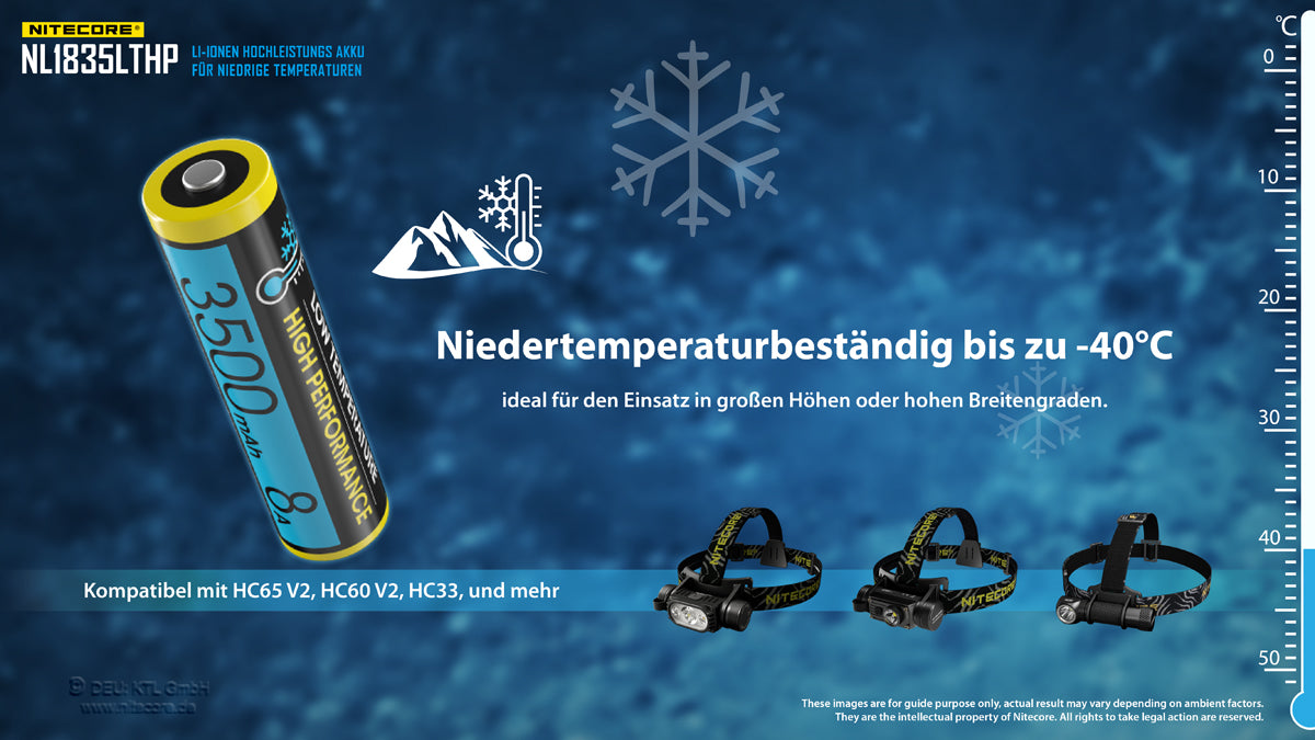 Nitecore Li-Ion Akku Typ 18650 - 3500mAh LTHP, Low Temperature