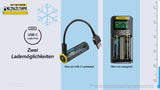 Nitecore Li-Ion Akku Typ 21700 - 4200mAh LTHPR, Low Temperature, USB ladbar