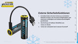 Nitecore Li-Ion Akku Typ 21700 - 4200mAh LTHPR, Low Temperature, USB ladbar