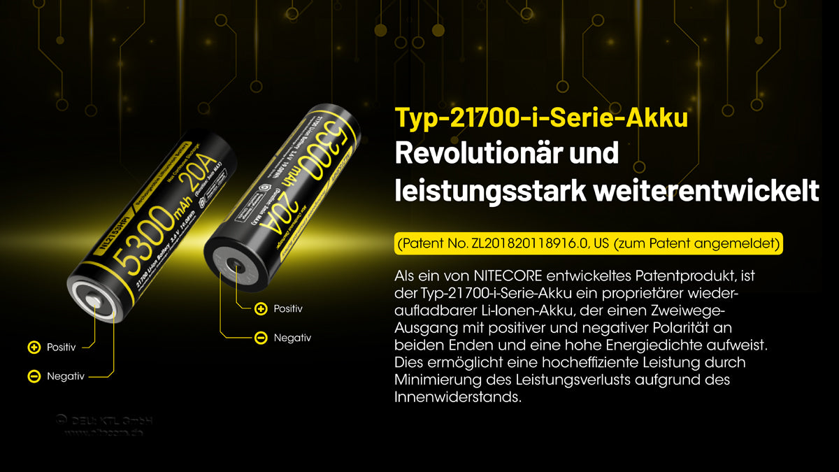 Nitecore Li-Ion Akku 21700, 5300mAh, NL2153HPi