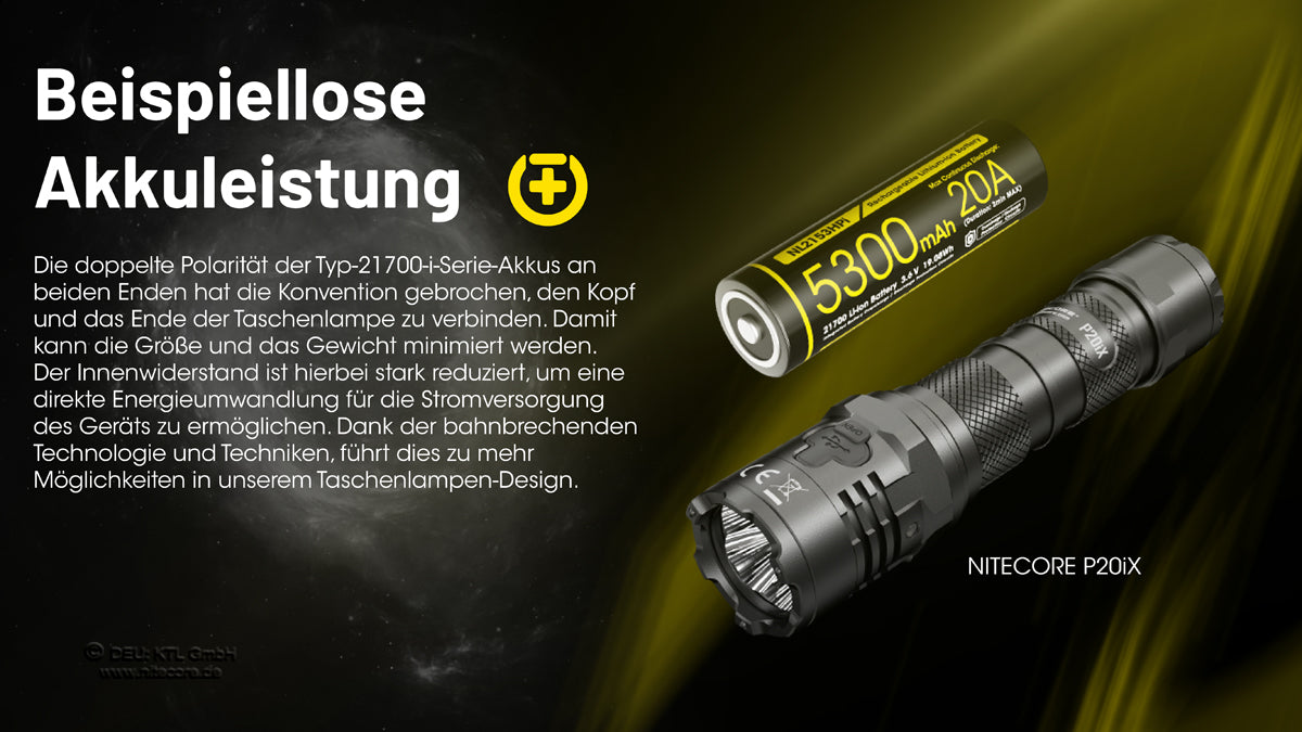 Nitecore Li-Ion Akku 21700, 5300mAh, NL2153HPi