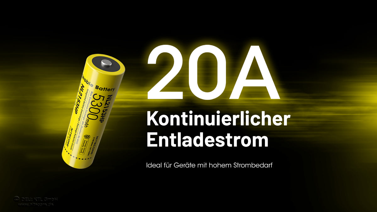 Nitecore LI-Ion Akku 21700, 5300mAH, NL2153HPNitecore