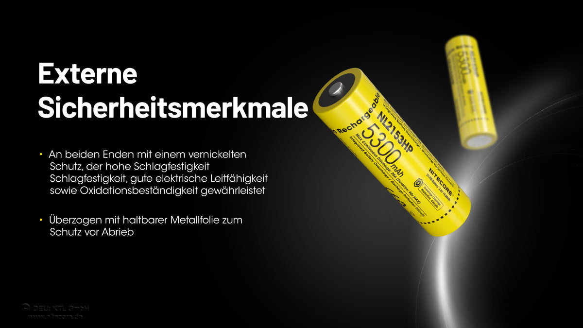 Nitecore LI-Ion Akku 21700, 5300mAH, NL2153HPNitecore
