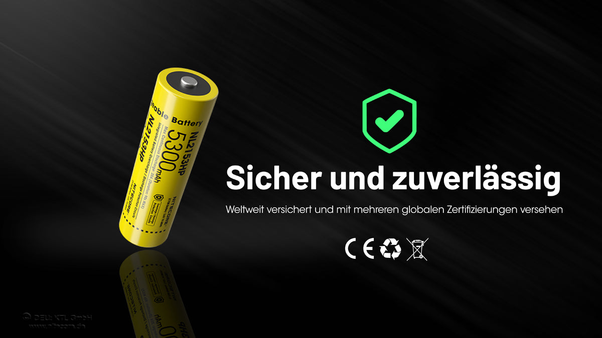Nitecore LI-Ion Akku 21700, 5300mAH, NL2153HPNitecore