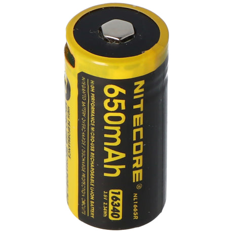 Nitecore 16340 NL1665R 3,7V 650mAh Li-Ion Akku