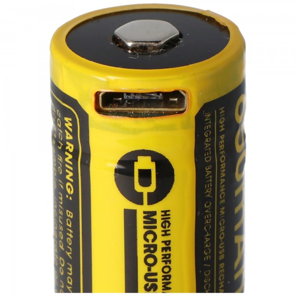 Nitecore 16340 NL1665R 3,7V 650mAh Li-Ion Akku