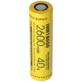 Nitecore 18650IMR Li-Ion Akku 3,7V 2600mAh/40A Flat Top (2 Stück)