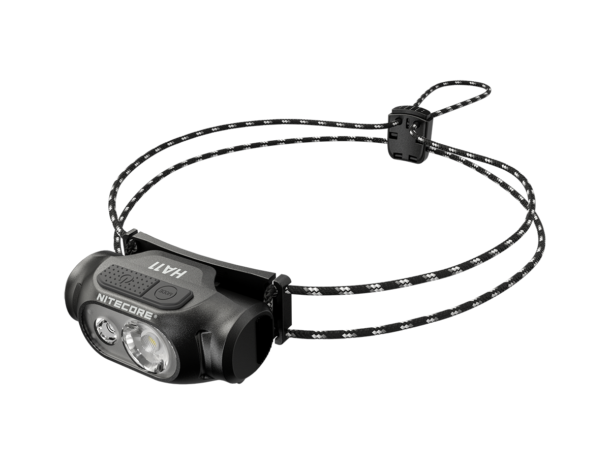 Nitecore HA11 Stirnlampe mit 240 Lumen, nachtleuchtendes und reflektierendes Riemenkopfband, Rotlicht-Funktion