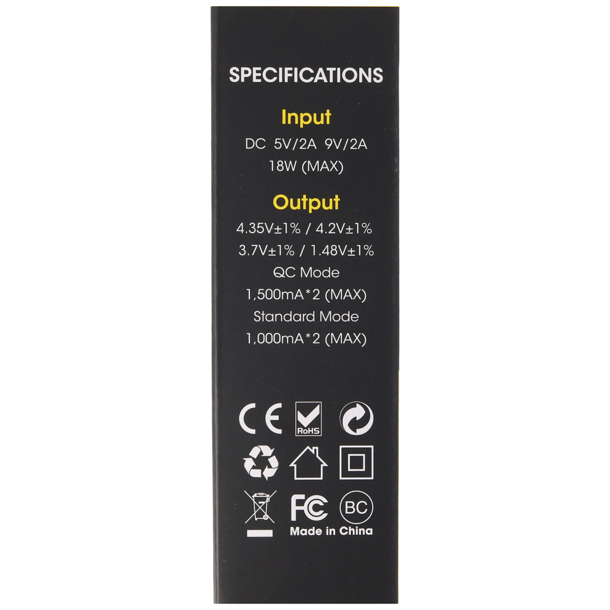 Nitecore UM2 USB-Ladegerät QC 2.0 Li-Ion Akkus, bis zu 78mm Akkus