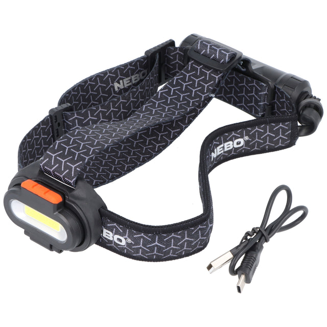 NEBO Einstein 1500 Flex LED Stirnlampe, 1500 Lumen, bis zu 64 Meter Leuchtweite, wiederaufladbar