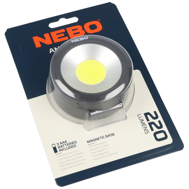 NEBO LED Arbeitsleuchte ANGLE LIGHT mit Magnet 220lm und 3.5h Leuchtdauer wasserfest IPX4