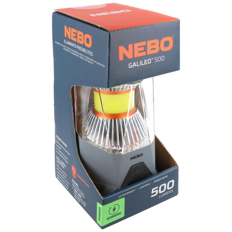 NEBO NEB-LTN-1000-G GALILEO™ 500, Campinglampe mit Powerbankfunktion und 360 Grad Licht, mit Dimmfunktion