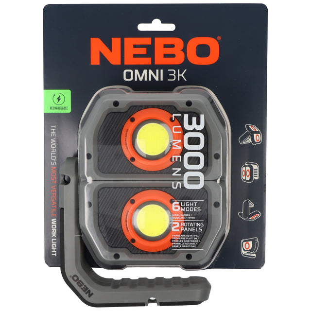 NEBO NEB-WLT-1008-G OMNI 3K LED Taschenlampe, mit Powerbank-Funktion und USB-C Lademöglichkeit