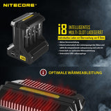 8x Panasonic 18650 Li-Ion Akku und 8fach Schnell-Ladegerät inklusive AccuCell AccuSafe
