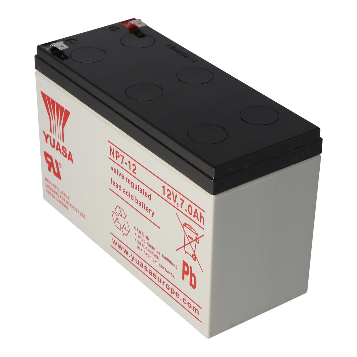 YUASA NP7-12 Akku NPW36-12 Blei PB 12 Volt 7000mAh 4,8mm Kontakten