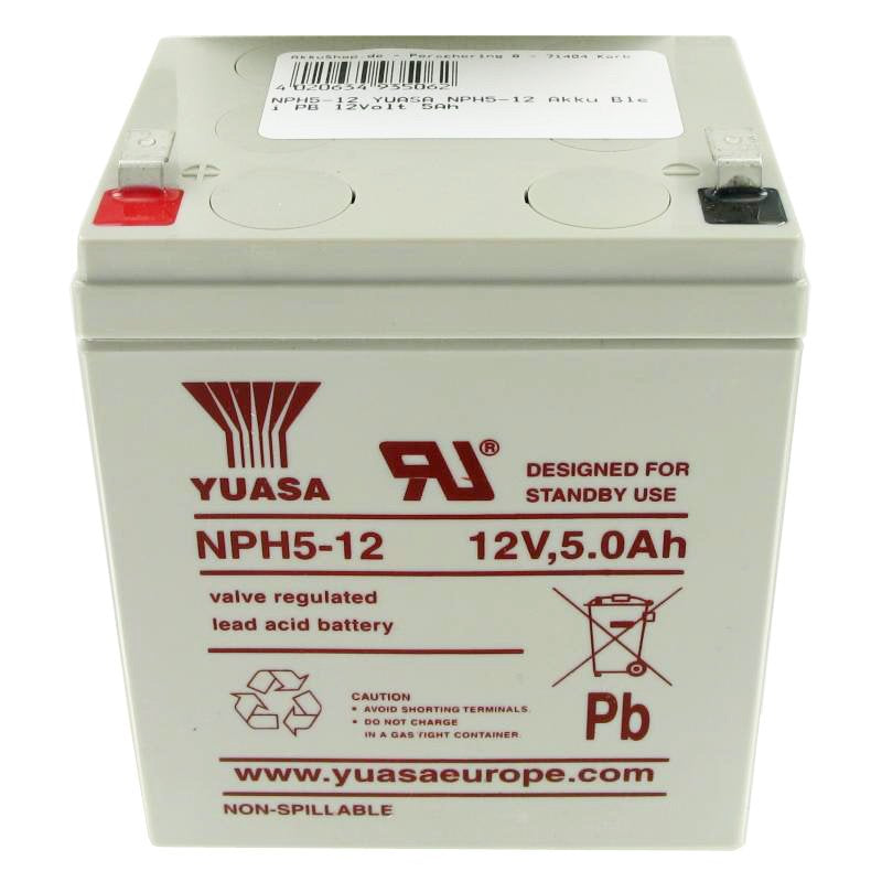 YUASA NP5-12L Akku Blei PB 12Volt 5Ah 90x70x106mm