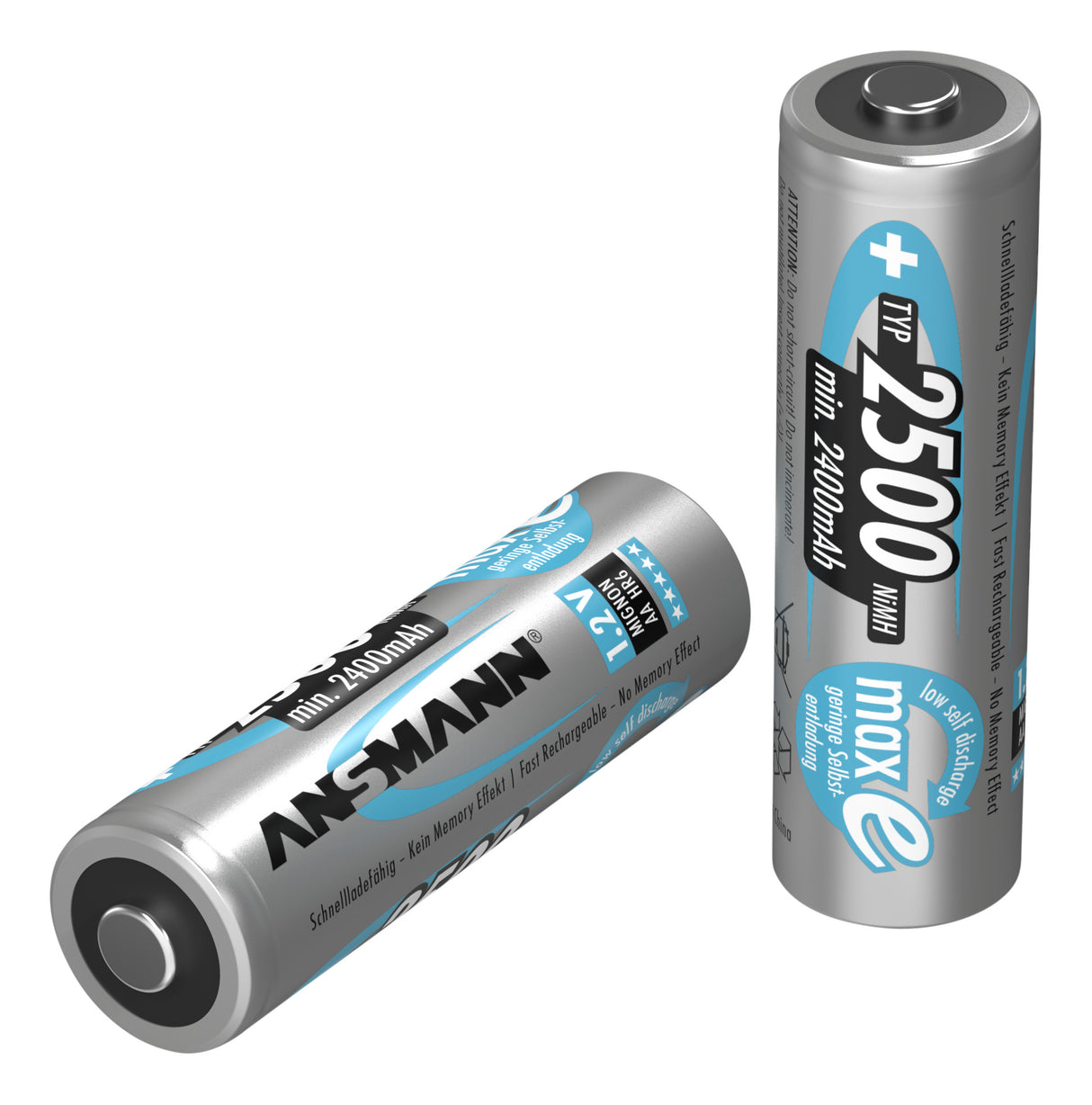 Ansmann maxE plus NiMH-Akku Mignon AA 2500mAh 2er Blister