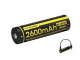 NiteCore 18650 - 2600mAh, Li-Ionen 3,7V - 3,6V - PCB geschützt mit USB Lademöglichkeit NL1826R