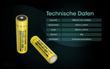 NiteCore Li-Ion-Akku 18650 - 3600mAh, 3,7V - NL1836 PCB geschützt