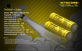Nitecore NC-18650IMR/31 - 3100mAh, 3,6V - 3,7V max. 35A Entladestrom (Flat Top)