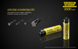 NiteCore Li-Ion-Akku 18650 - 3500mAh, 3,7V - NL1835HP PCB bis 8A geschützt