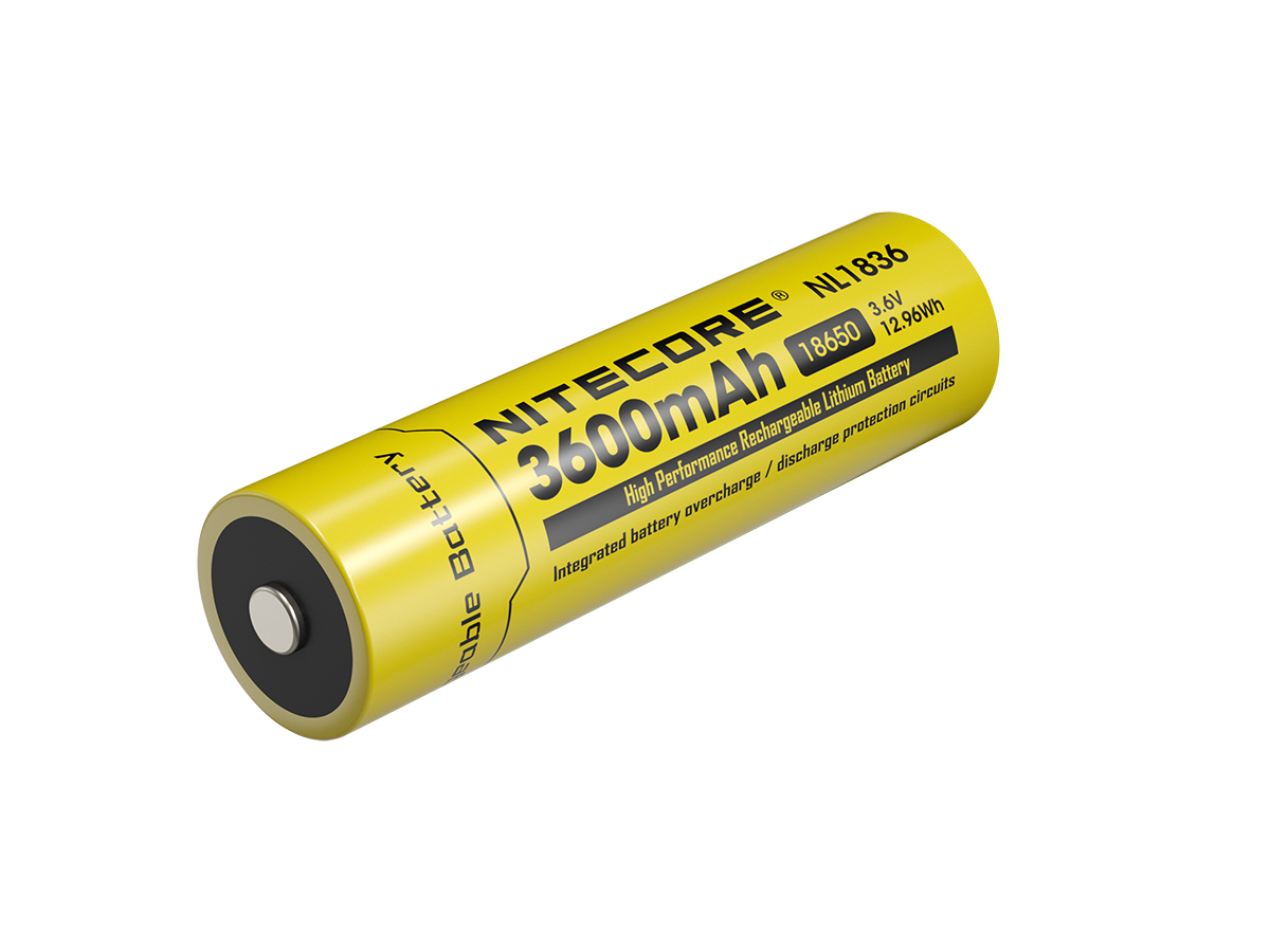 NiteCore Li-Ion-Akku 18650 - 3600mAh, 3,7V - NL1836 PCB geschützt