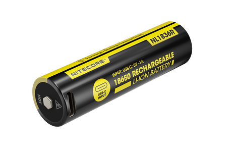 NiteCore Li-Ion-Akku 18650 - 3600mAh, 3,7V - NL1836R - USB-C - PCB geschützt