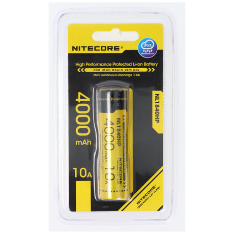 Nitecore 18650 Li-Ion Akku, NL1840HP, 4000mAh, mit Schutzschaltung