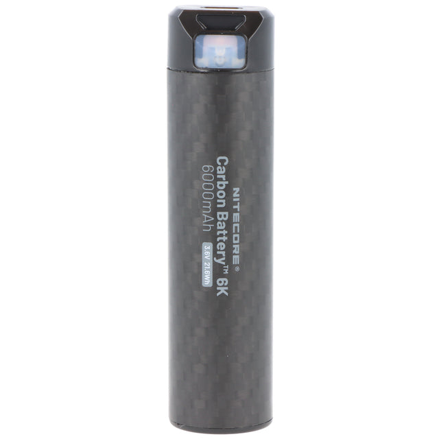 Nitecore Carbon Battery 6K, Powerbank CB6K mit 6000mAh Kapazität, ultraleicht, erhöht die Leuchtzeit vieler Nitecore Stirnlampen