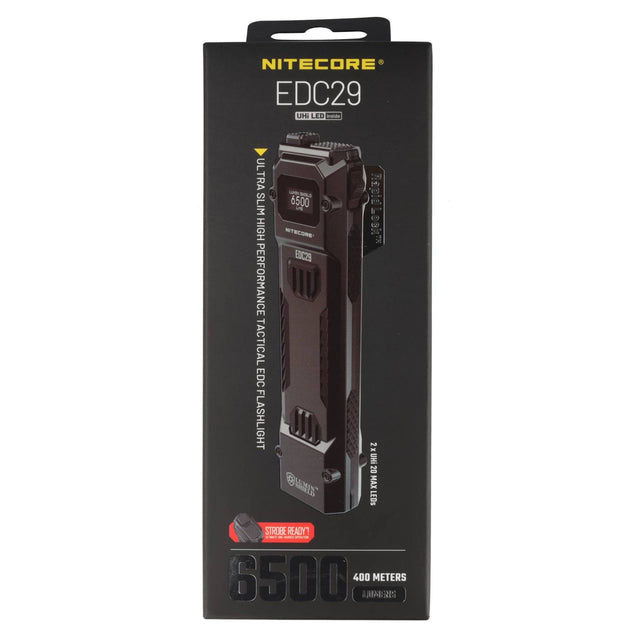 Nitecore EDC29 Luminblade EDC-Taschenlampe mit taktischen Funktionen, max. 6500 Lumen, M-Turbo, UHi 20 MAX LEDs
