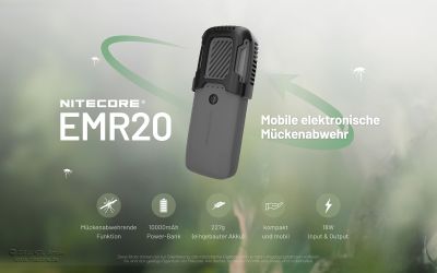 Nitecore EMR20 - Mückenabwehr, integr. Akku