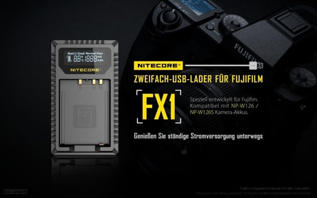 Nitecore FX1 USB-Ladegerät für Fuji Cameras