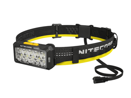 Nitecore HU2000 Arbeits-Stirnlampe, bis zu 2000 Lumen, ohne eigene Stromquelle, NiteLab UHE LEDs, mit Universalclip