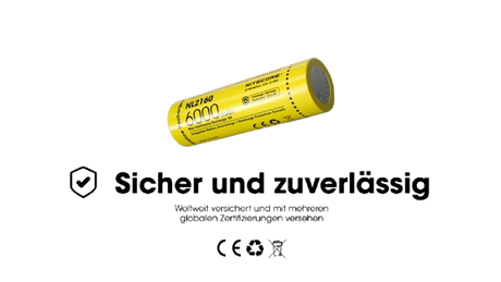 Nitecore LI-Ion Akku 21700, 6000mAH, NL2160