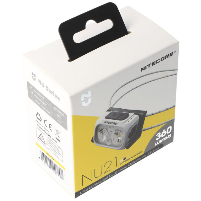 Nitecore NU21 Stirnlampe wiederaufladbar schwarz, max. 360 Lumen