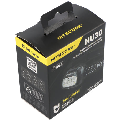 Nitecore Stirnlampe NU30 - schwarz, 500 Lumen