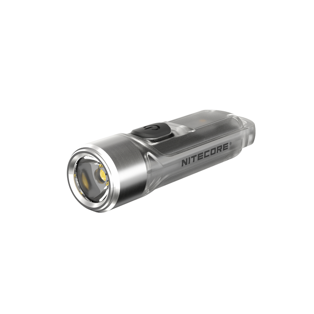 Nitecore TIKI GITD, Glow in the dark, mit UV LED, Schlüsselbundleuchte, wiederaufladbare Schlüsselanhängerlampe, blau