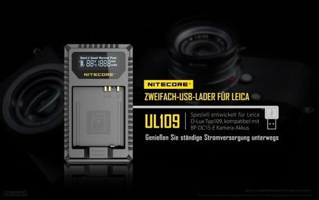 Nitecore UL109 USB-Ladegerät für Leica Cameras