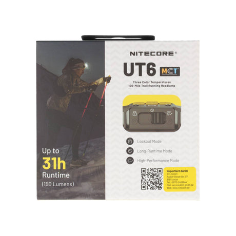 Nitecore UT6 – 1.600 Lumen, NL1840R, schwarz
