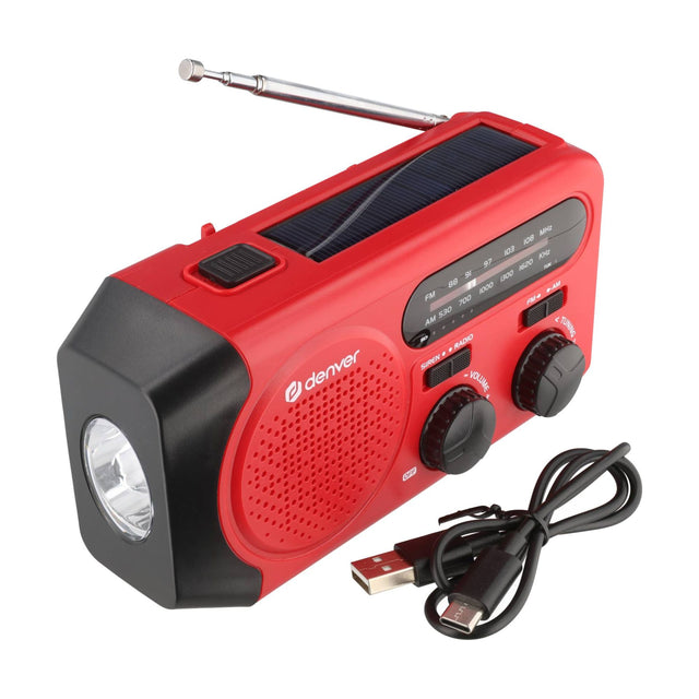 Notfall Radio -Solar-Dynamo-Koffer-Radio mit LED-Taschenlampe, mit Li-ion Akku
