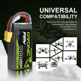 Ovonic 100C 4S 1300 mAh LiPo-Akku 14,8 V mit XT60-Stecker für FPV Protek 35 (4 St.)