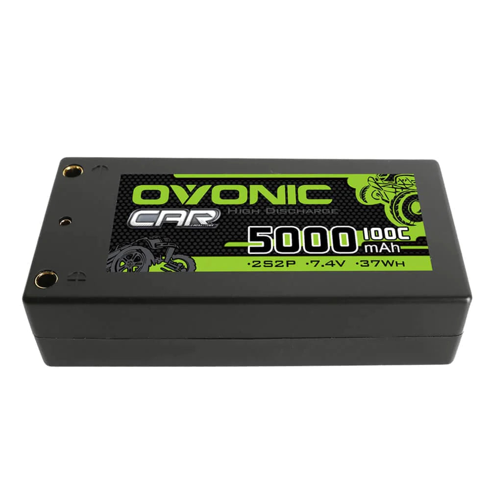 Ovonic CAR 2S 5000mAh 2S2P 100C 7,4V Hardcase Shorty 4mm Bullet