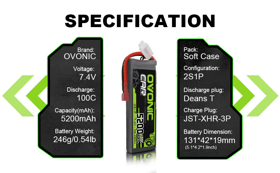 5200mAh / 2S / Deans