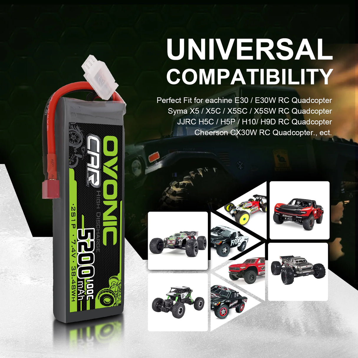 5200mAh / 2S / Deans T