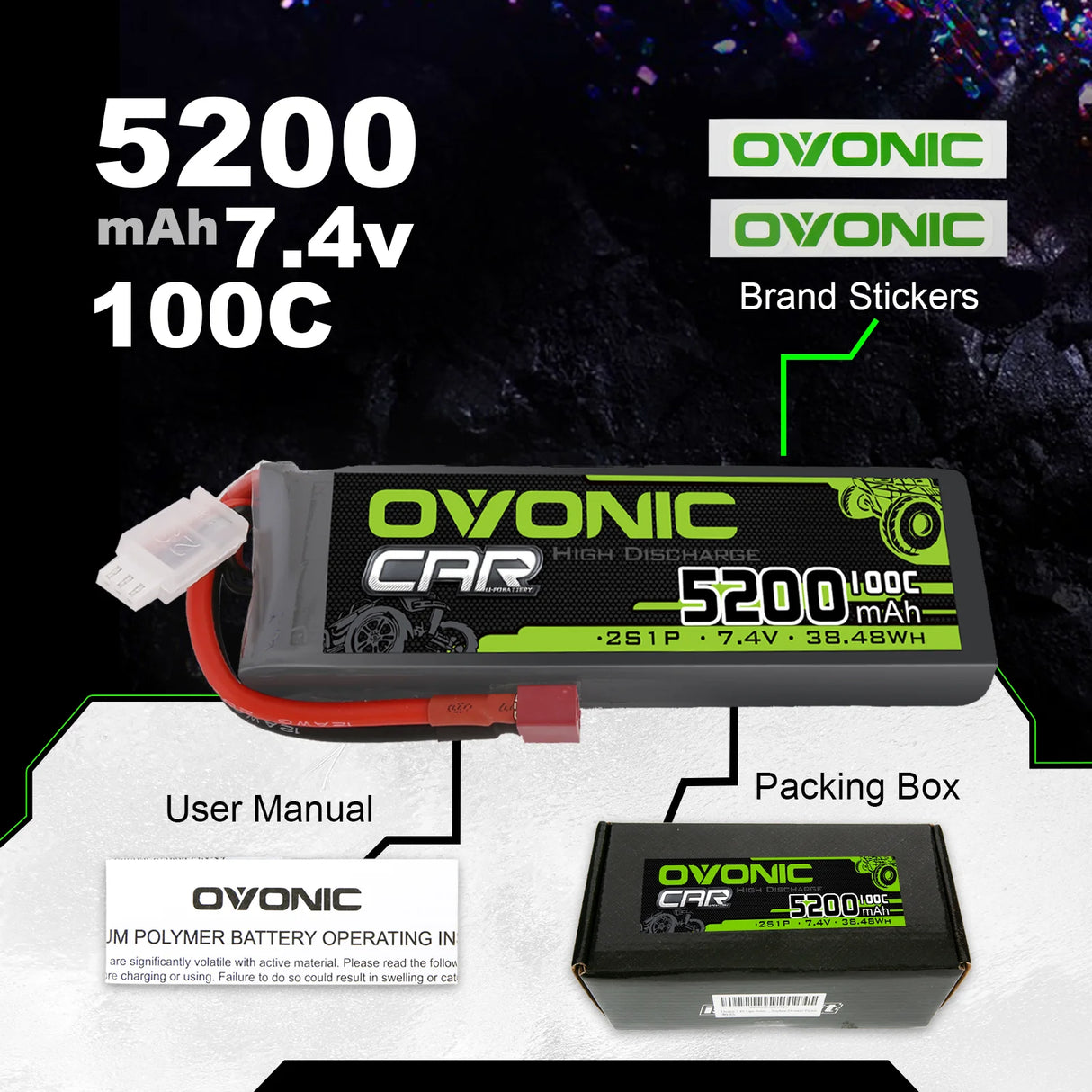 5200mAh / 2S / Deans T
