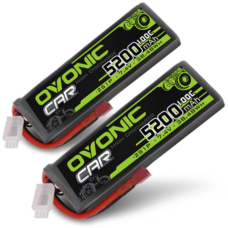 Ovonic Car 100C 2S1P 5200mAh 7,4V LiPo-Akku mit Deans-Stecker (2 St.)