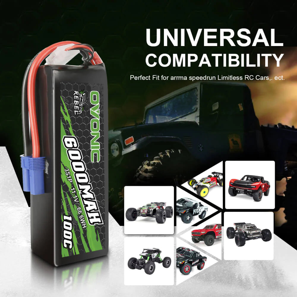 Ovonic Rebel 3S 6000mAh 100C 11,1 V EC5-Stecker