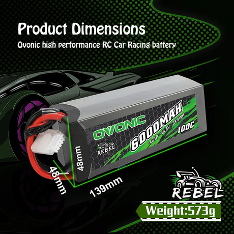 Ovonic Rebel 4S 6000mAh 100C 14,8 V EC5 LiPo