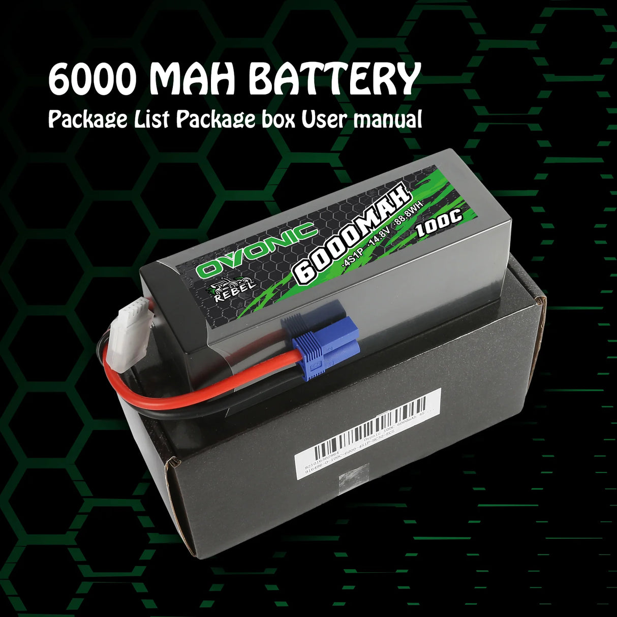Ovonic Rebel 4S 6000mAh 100C 14,8 V EC5 LiPo