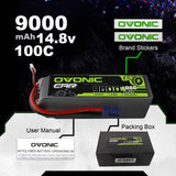 Ovonic  4S 9000mAh 100C LiPo Akku 14,8V EC5